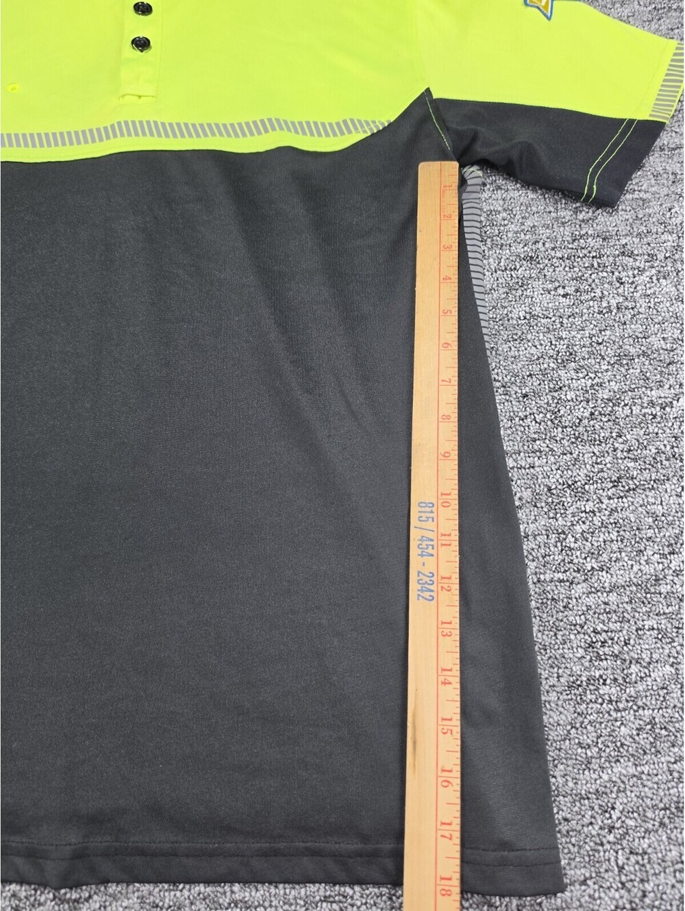 Six Flags Public Safety Officer Yellow/Black Polyester Pique Polo Shirt M - Picture 4 of 11